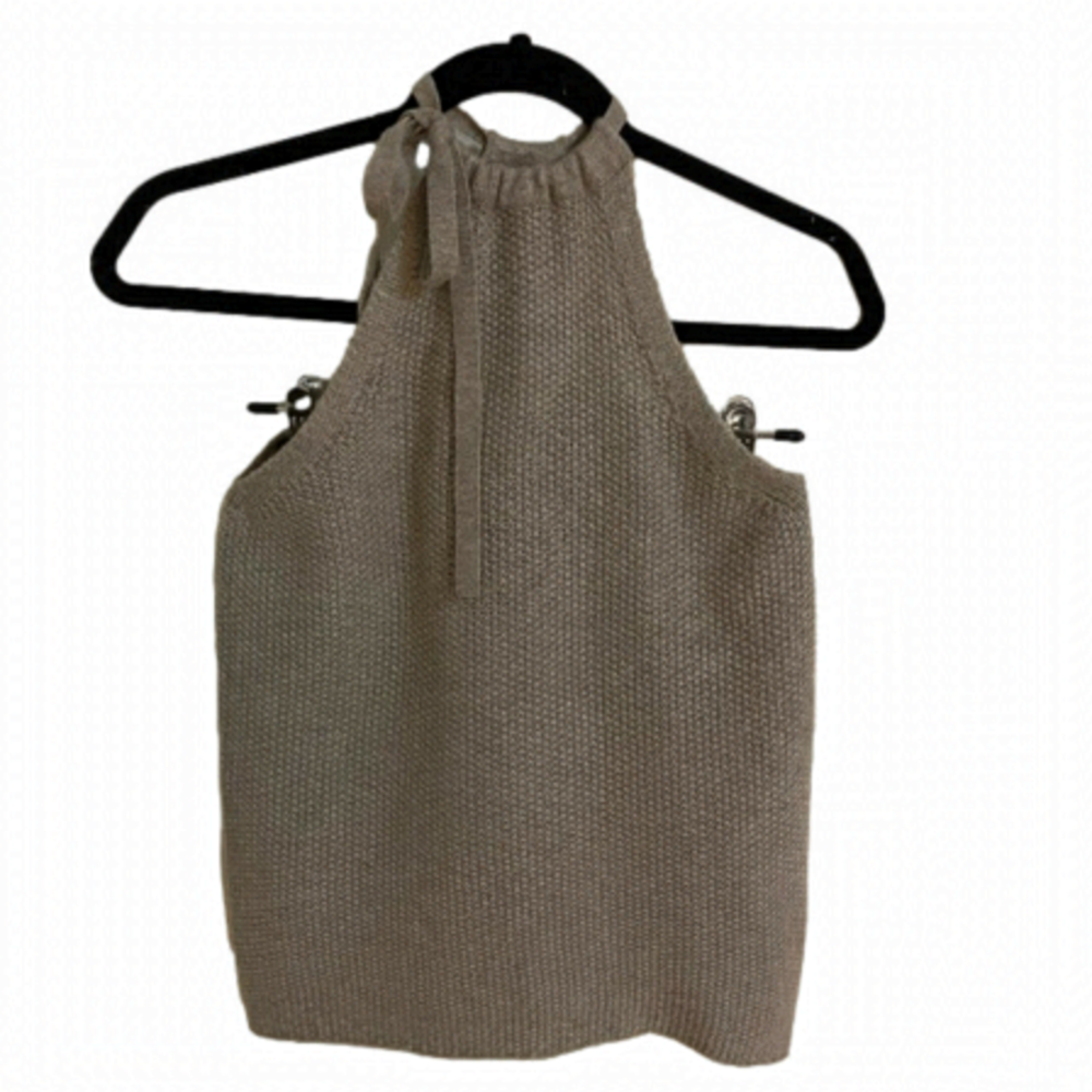 360 Cashmere Rhiannon Tie Strap Halter Top, size XS, 100% cashmere